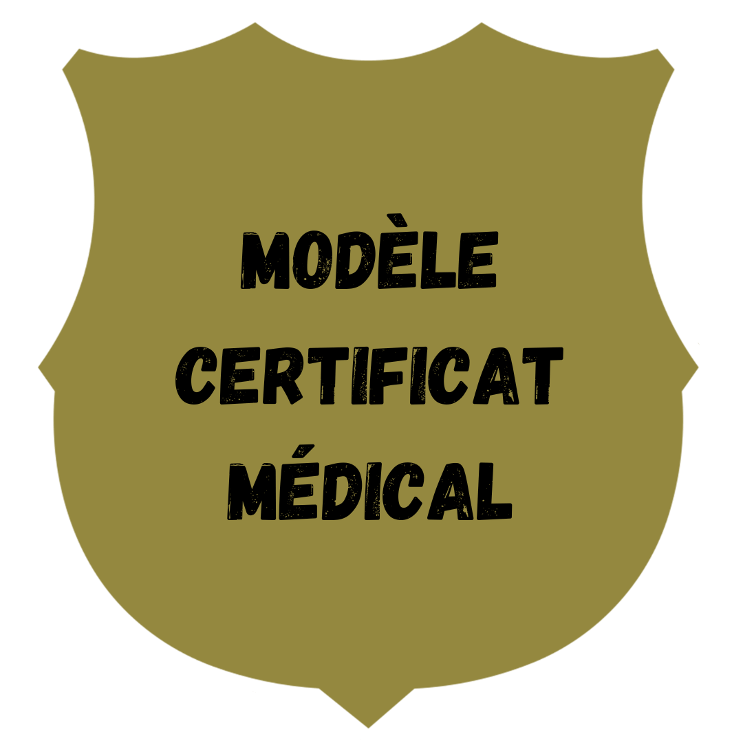Modèle de certificat médical pour les inscriptions