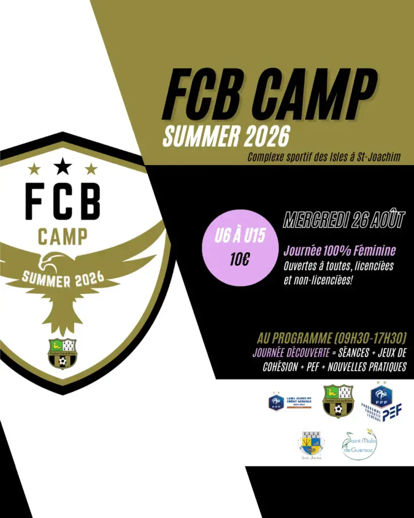 Journée découverte 100% féminine stage FCB Camp Summer vacances d'été